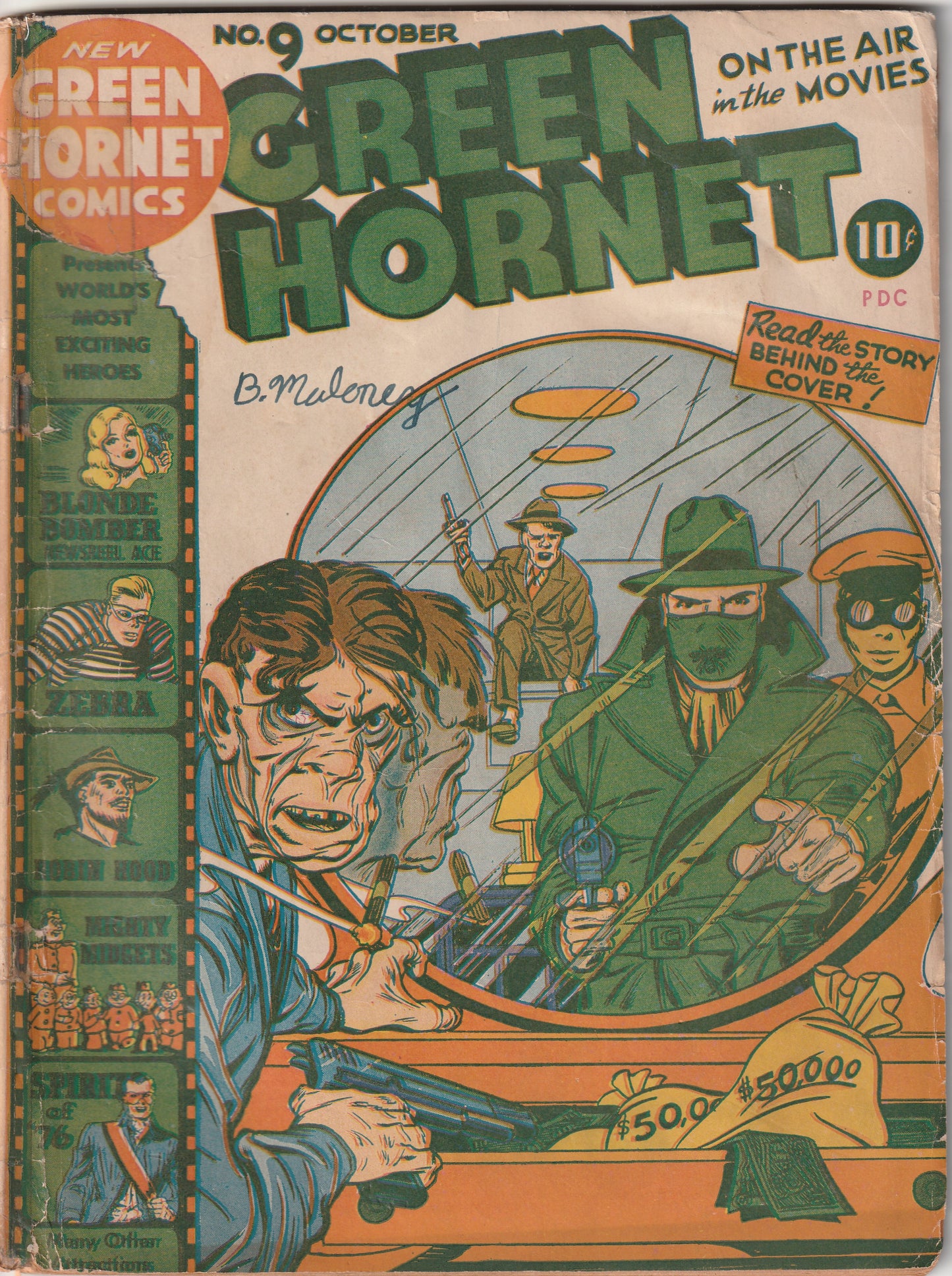 Green Hornet Vol 1 #9 (1942) - Jack Kirby cover