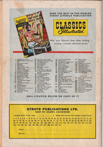 Classics Illustrated #73 - The Black Tulip - British edition