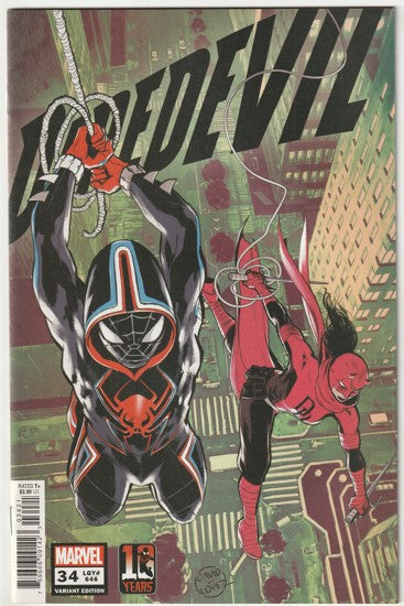 Daredevil #34 (LGY #646) (2021) - David Lopez Miles Morales 10th Anniversary Variant Cover