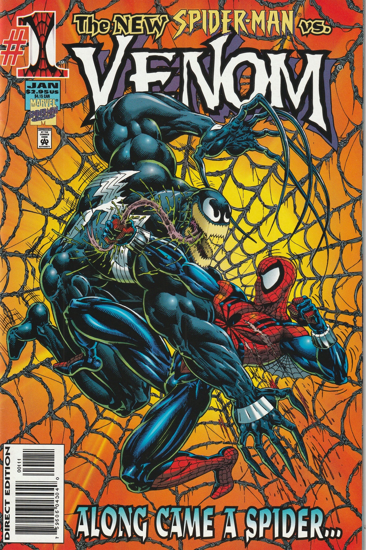 Venom Along Came a Spider #1 (1996) - 1st appearance of Scott Washington as Hybrid