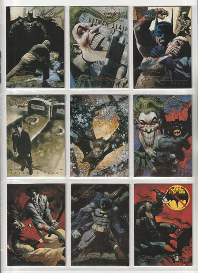 1996 Skybox - Batman Master Series - Complete Artist Proof base set with inserts