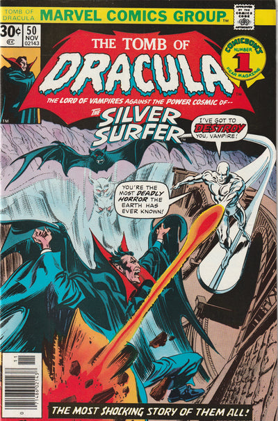 Tomb of Dracula #50 (1976) - Guest starring Silver Surfer