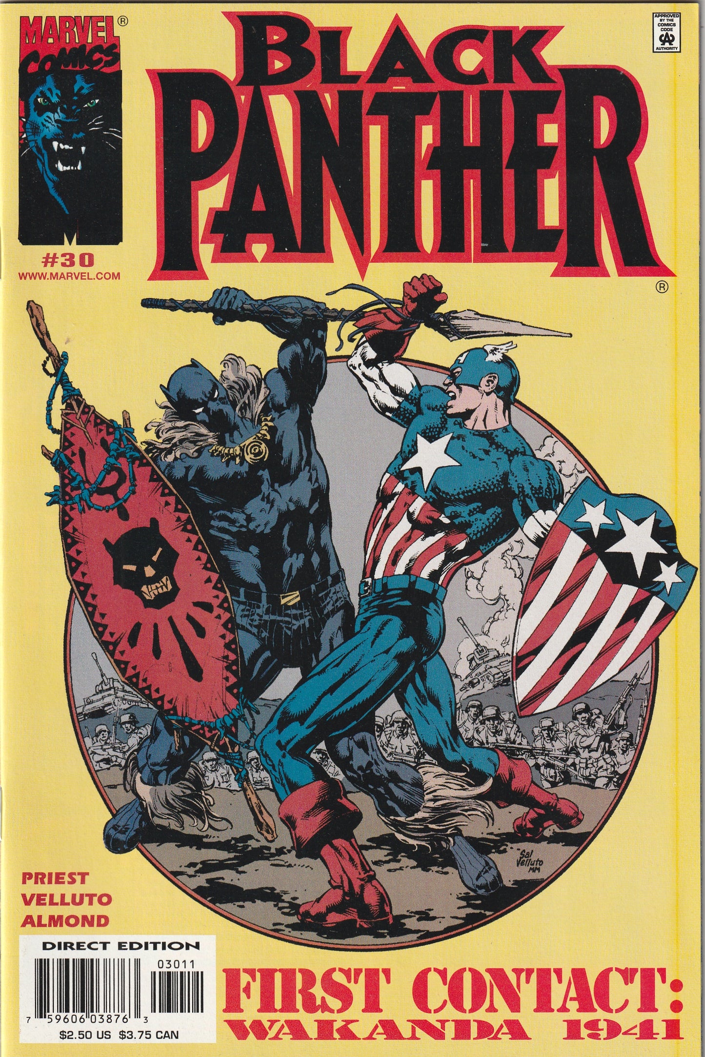 Black Panther #30 (2001) - Origin of Black Panther Meeting Captain America