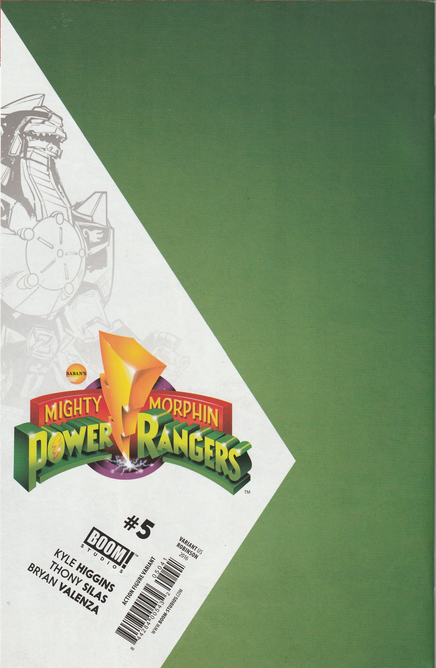 Mighty Morphin Power Rangers #5 (2016) - David Ryan Robinson Action Figure Variant Cover