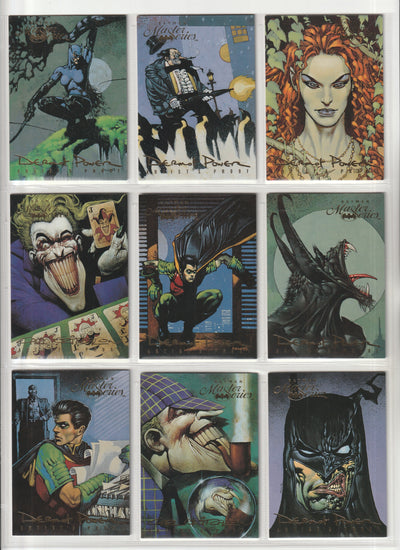 1996 Skybox - Batman Master Series - Complete Artist Proof base set with inserts