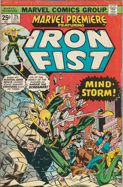 Marvel Premiere #25 (1975) Featuring Iron Fist (Iron Fist series ends here)