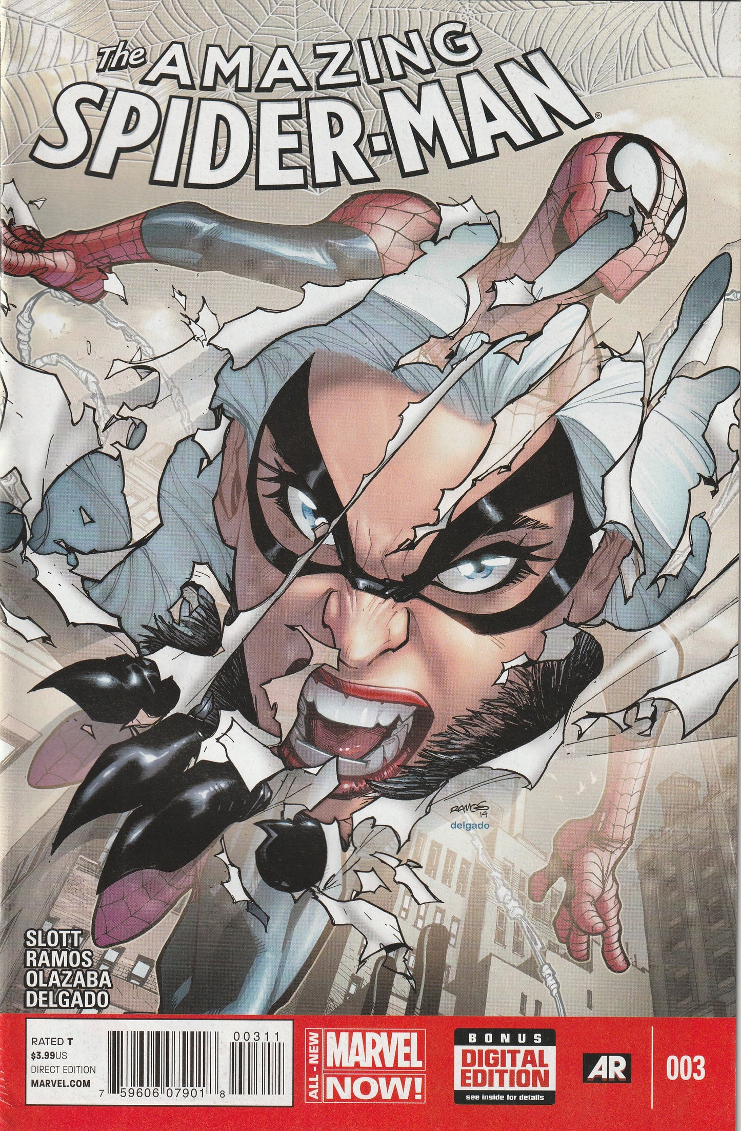 Amazing Spider-Man (Volume 3) #3 (2014) - 3rd Cameo Appearance of Silk