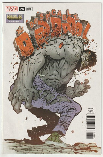 Despicable Deadpool #294 (2018) - Daniel Warren Johnson Hulk Smash Variant Cover