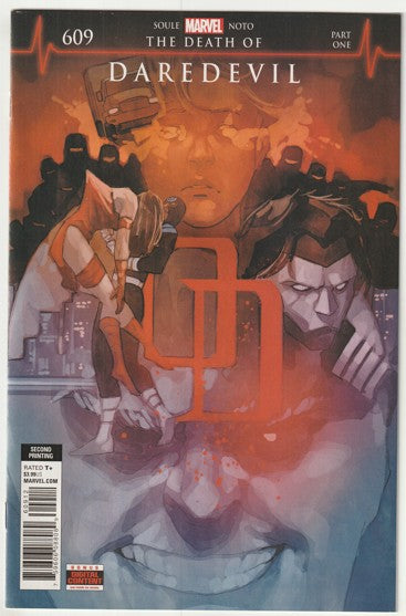 Daredevil #609 (Volume 5, 2019) - Death of Daredevil - 2nd Printing Phil Noto Variant Cover