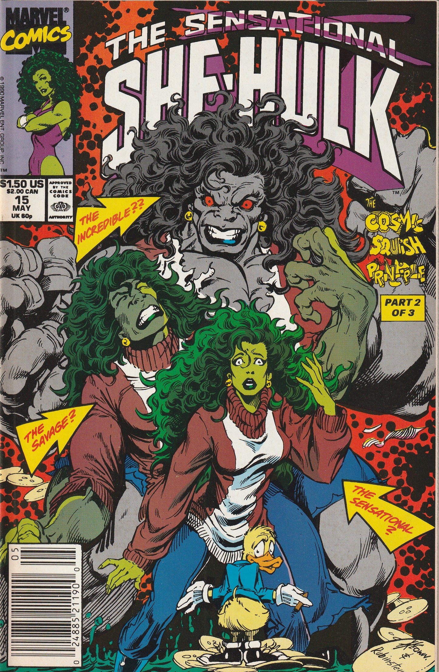 Sensational She-Hulk #15 (Vol 2, 1990) - 1st Appearance of Grey She-Hulk