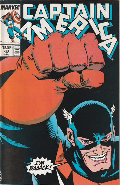 Captain America #354 (1989) - 1st full appearance and cover of John Walker as U.S. Agent