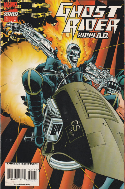 Ghost Rider 2099 #21 (1996) - Ashley Wood cover/art