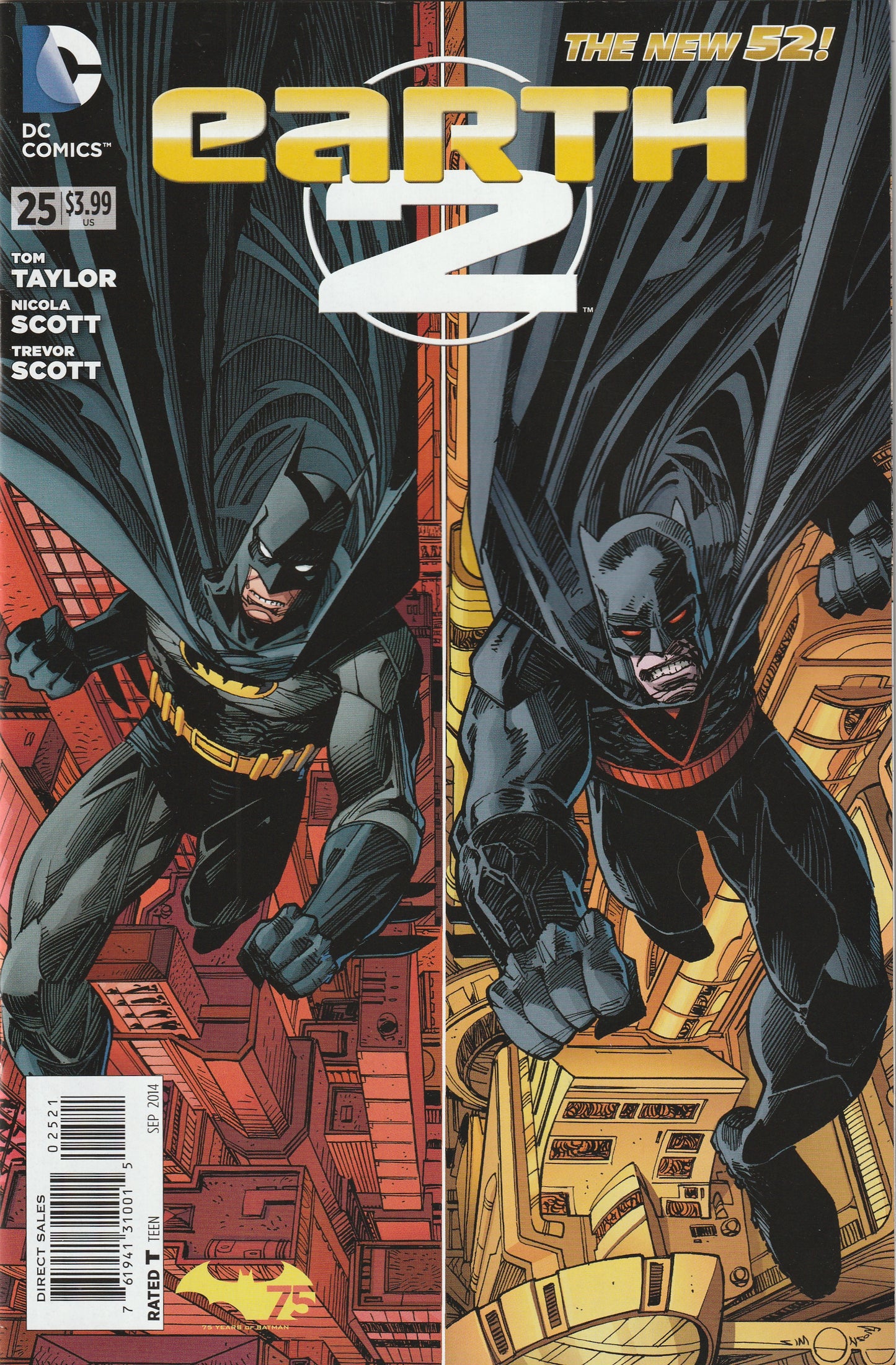 Earth 2 #25 (2014) - Walter Simonson Batman 75th Anniversary Variant Cover