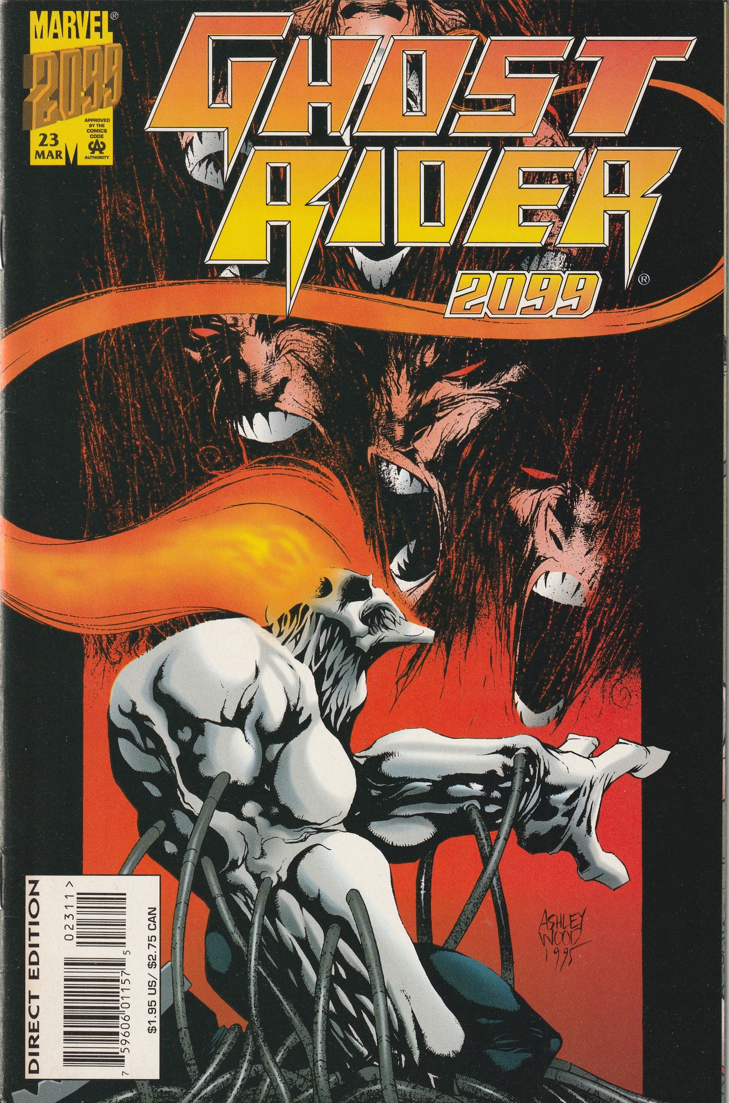 Ghost Rider 2099 #23 (1996) - Ashley Wood cover & art