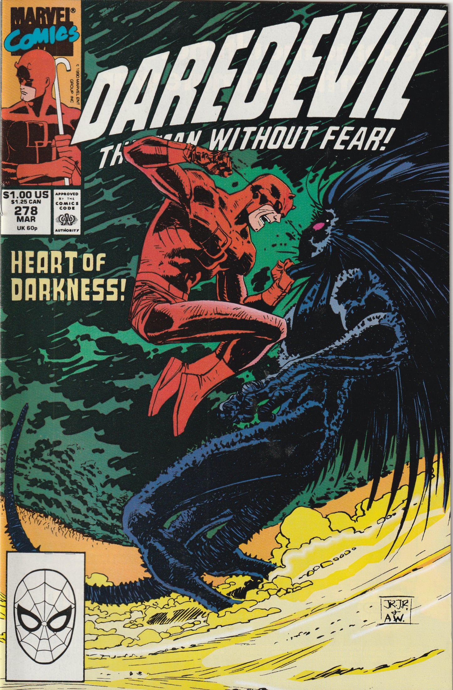 Daredevil #278 (1990) - Inhumans, Blackheart, Mephisto, Number Nine Appearance