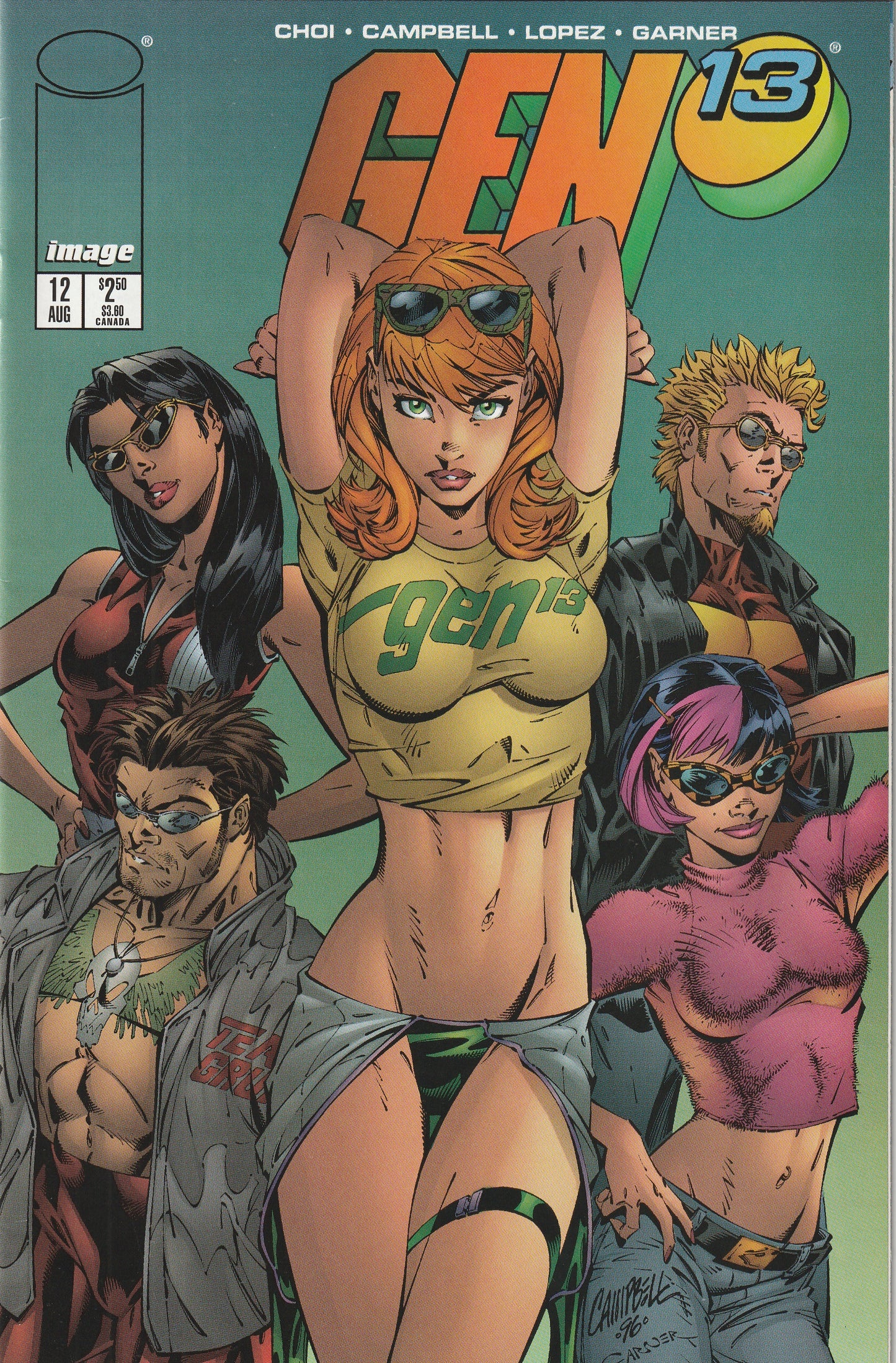Gen 13 #12 (Volume 2, 1996) - J. Scott Campbell Cover Art featuring Caitlin Fairchild