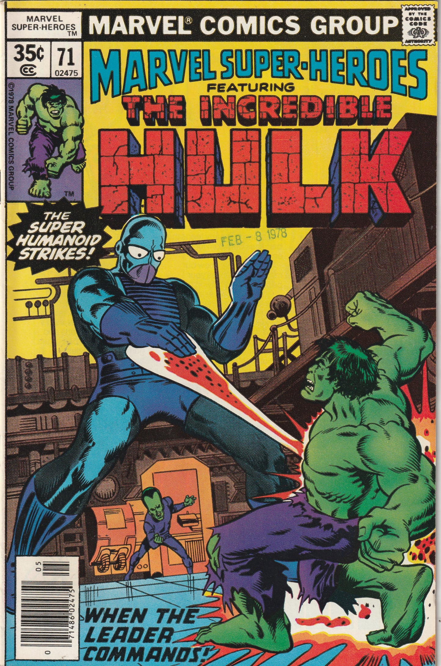 Marvel Super-Heroes #71 (1978) - Reprints Incredible Hulk 117