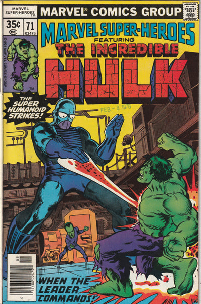 Marvel Super-Heroes #71 (1978) - Reprints Incredible Hulk 117