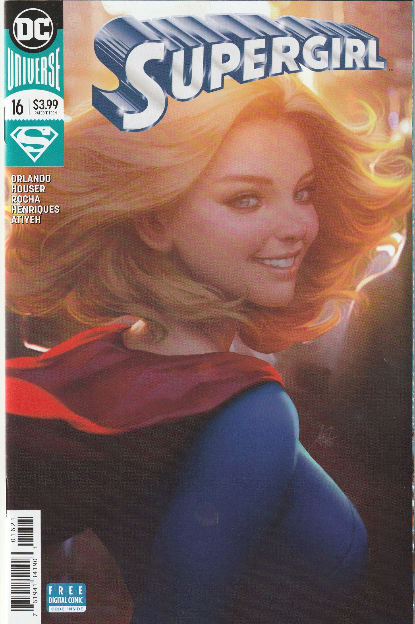 Supergirl #16 (2018) - Stanley Artgerm Lau Variant Cover