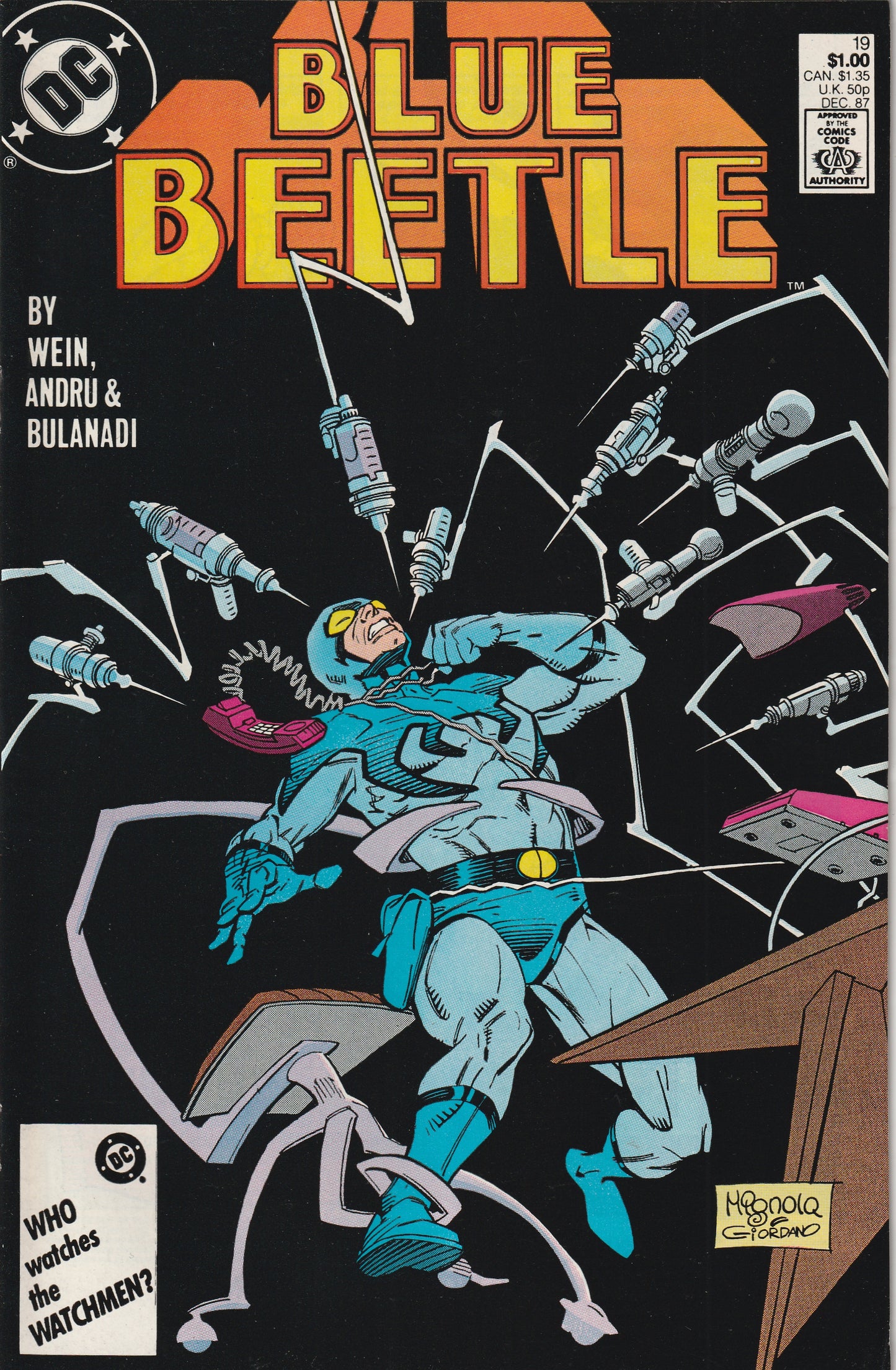 Blue Beetle #19 (1987) - Mike Mignola cover