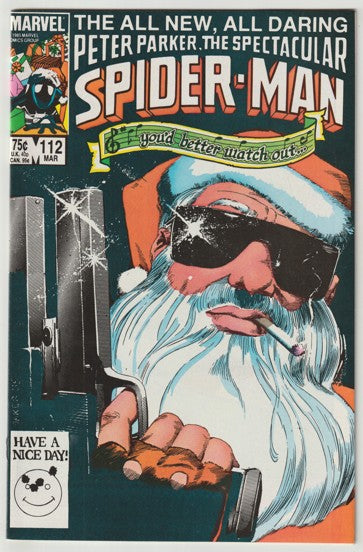 Peter Parker The Spectacular Spider-Man #112 (1986) - Christmas cover!