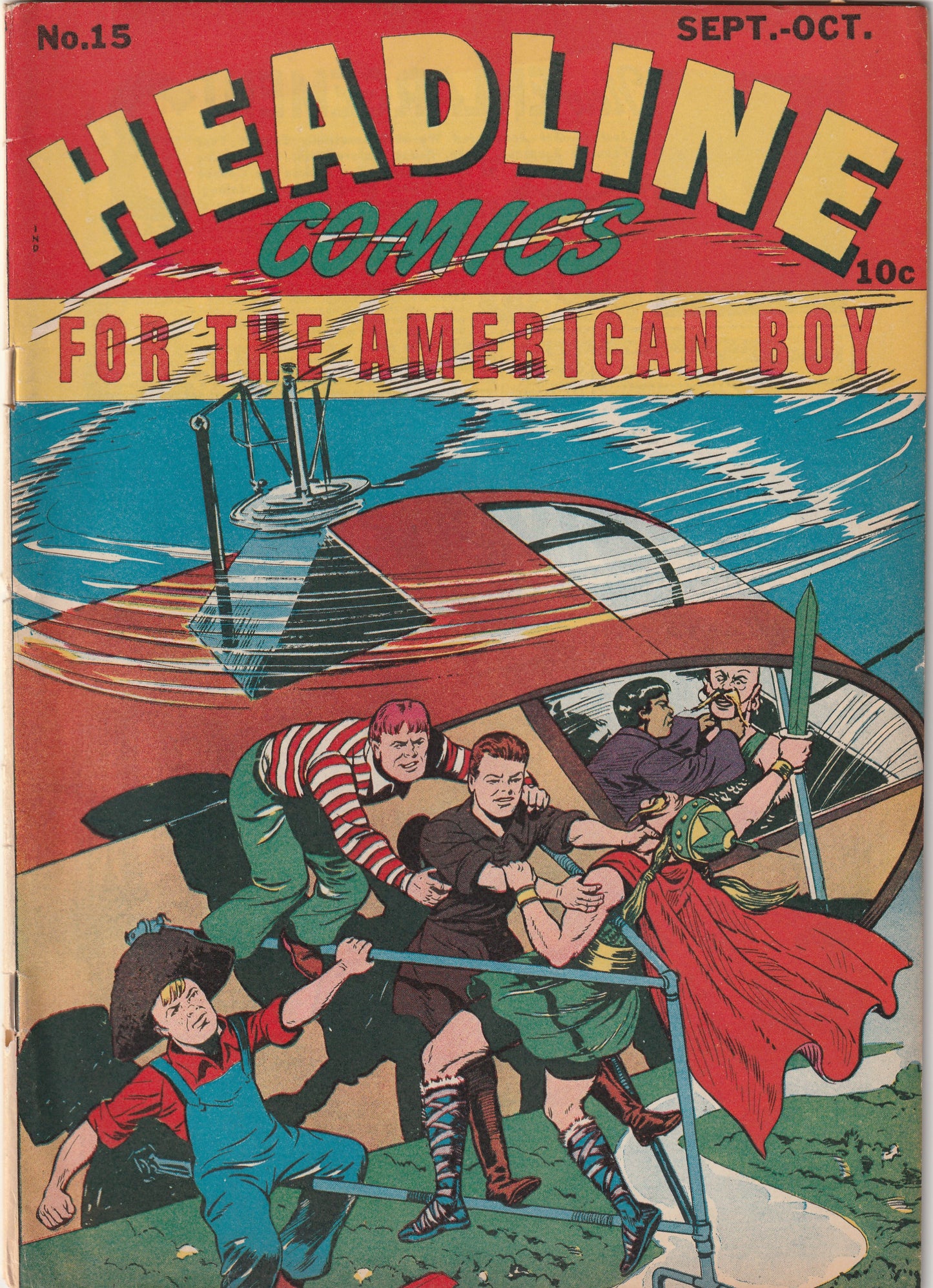Headline Comics #15 (1945) - Blue Streak appearance
