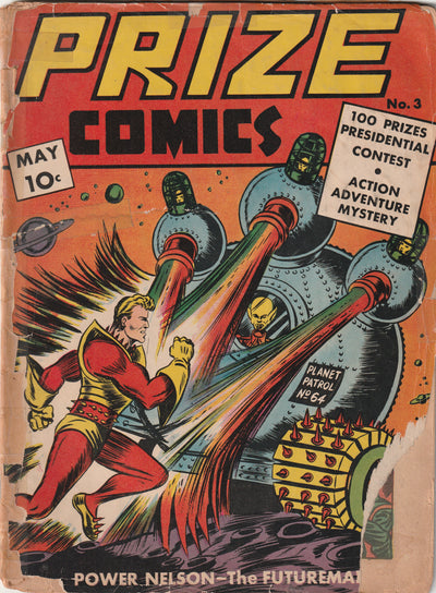 Prize Comics #3 (1940) - Classic Sci-Fi cover