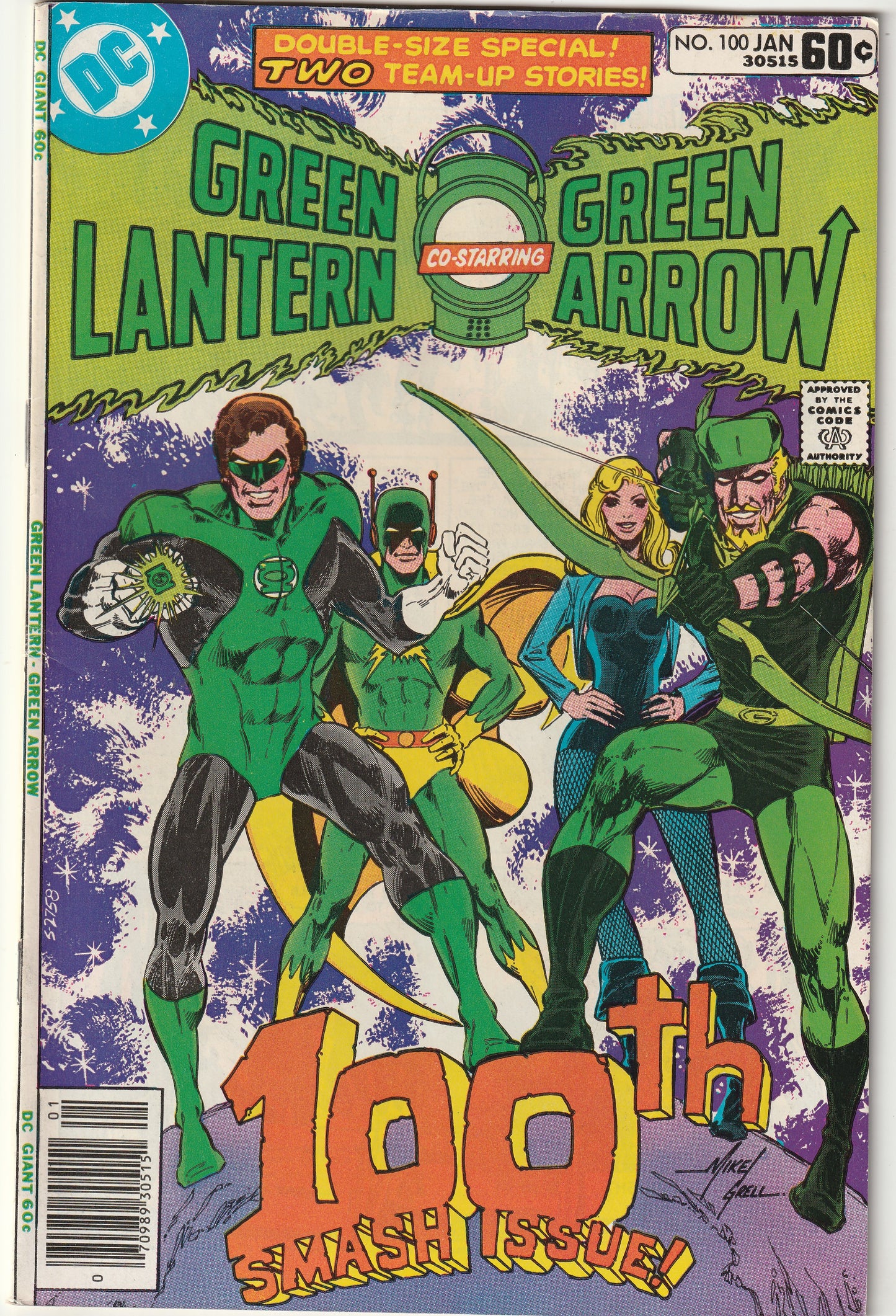 Green Lantern #100 (1978) - 1st Appearance of Airwave II - Double size