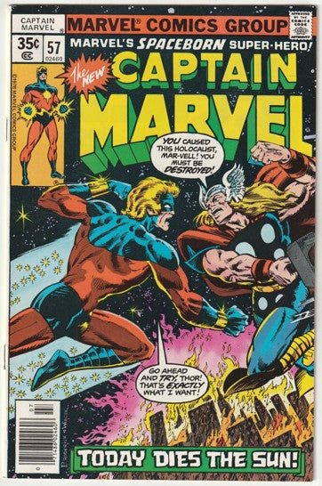Captain Marvel #57 (1978) - Captain Marvel vs Thor