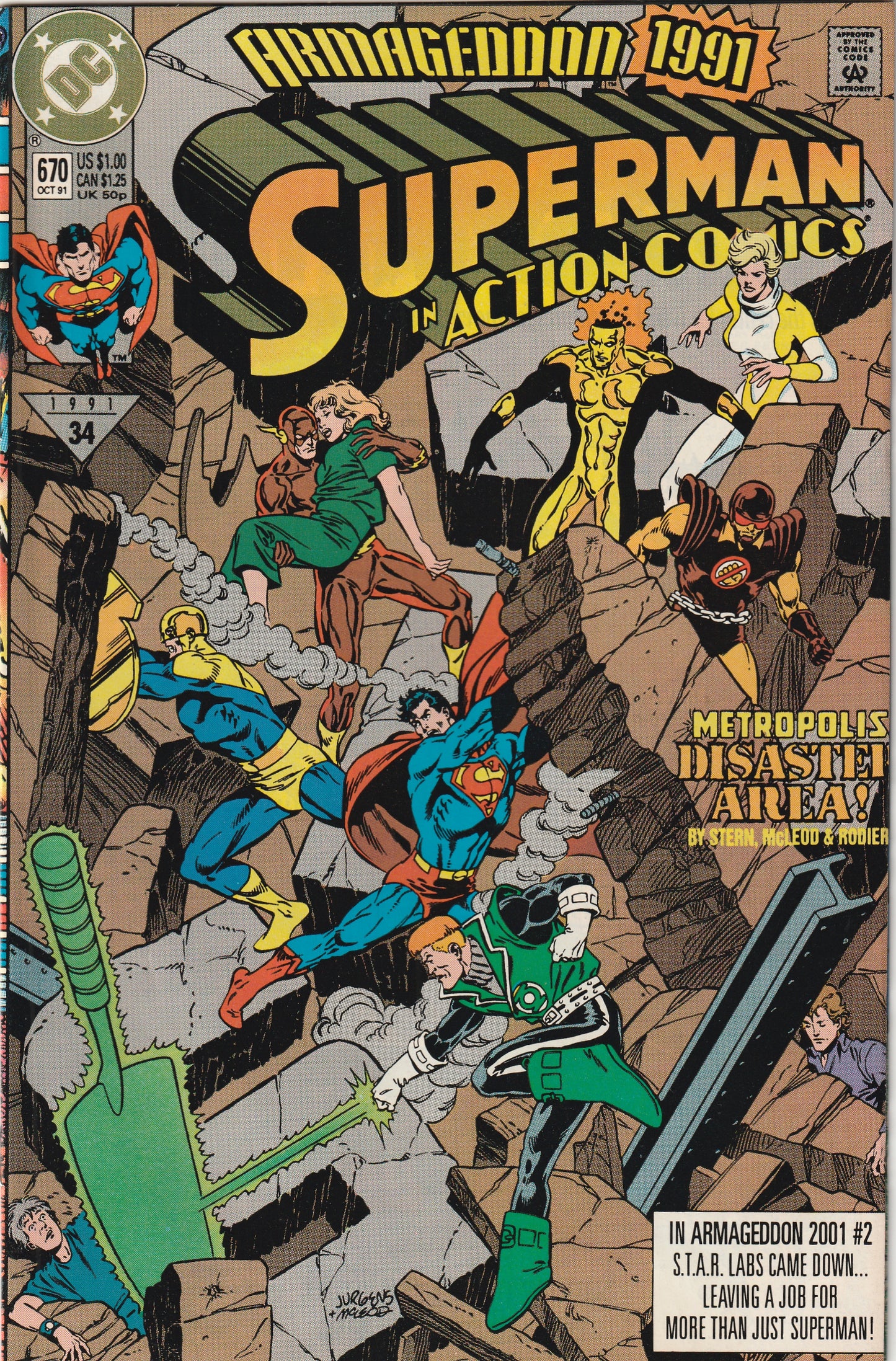 Action Comics #670 (1991) - 1st Appearance of Atomic Skull (Joseph Martin)