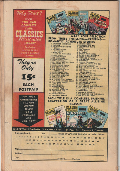 Classics Illustrated #33 - The Adventures of Sherlock Holmes (4th printing, 1950)