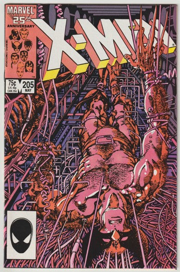 Uncanny X-Men #205 (1986) - Classic Barry Windsor-Smith cover, Lady Deathstrike Appearance