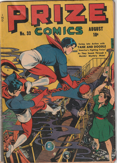 Prize Comics #33/Vol 3 #9 (1943) - Classic Bondage/torture cover