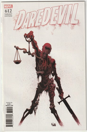 Daredevil #612 (Volume 5, 2019) - Death of Daredevil - Kyle Hotz Variant Cover