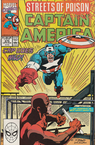 Captain America #375 (1990) - controversial drug issue