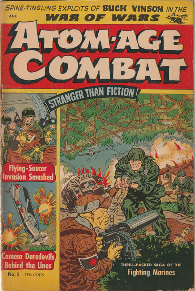 Atom-Age Combat #2 (1952) - Flying saucer story