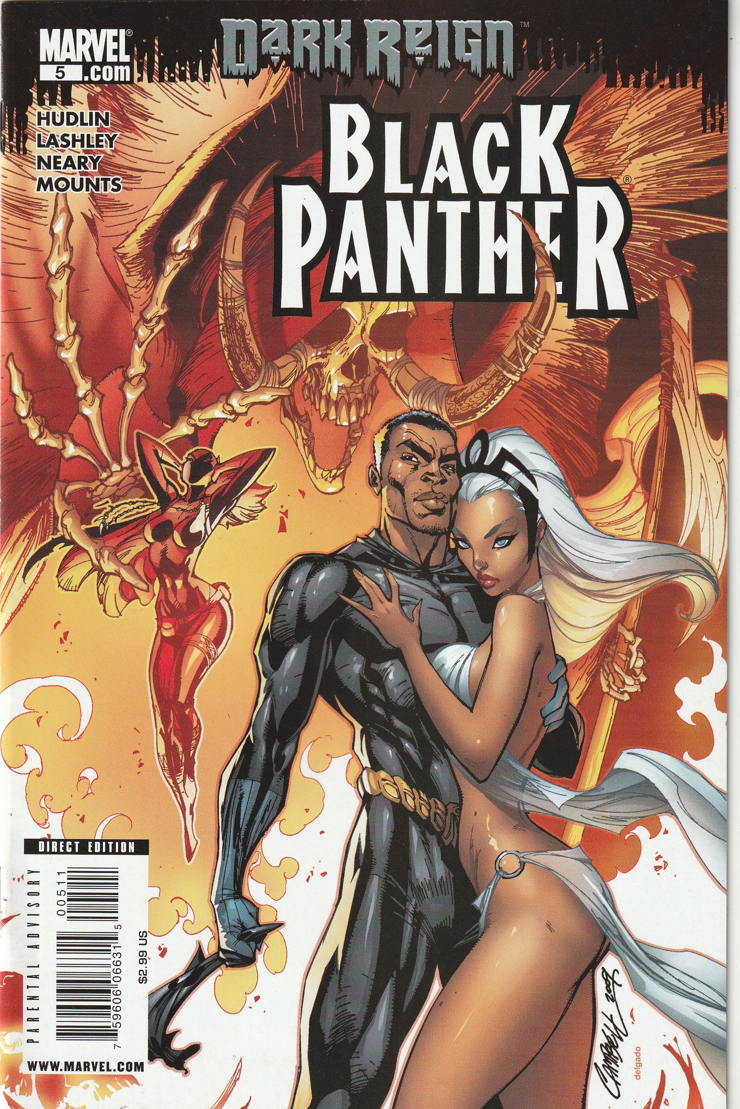 Black Panther #5 (2009) - Dark Reign, 1st full appearance of Shuri as Black Panther, J. Scott Campbell cover