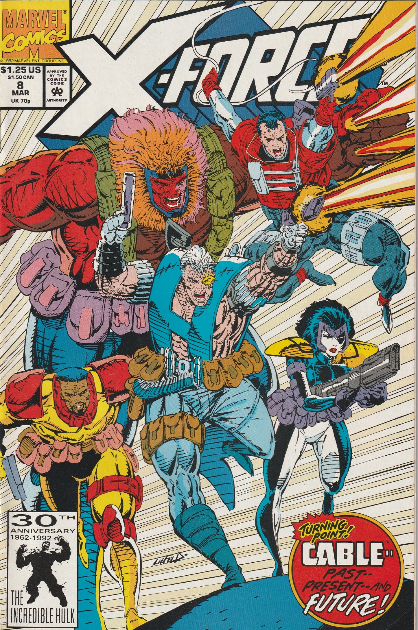 X-Force #8 (1992) - 1st Appearance of Domino, Origin of Cable