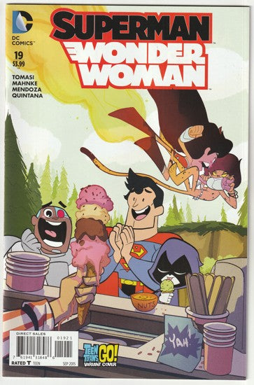 Superman/Wonder Woman #19 (2015) - Sean Cheeks Galloway Teen Titans Go Variant Cover