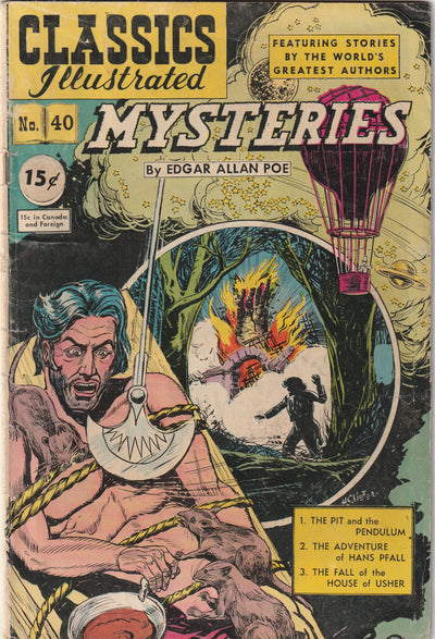 Classics Illustrated #40 - Mysteries by Edgar Allan Poe (3rd printing, 1947)