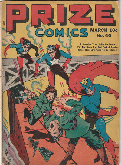 Prize Comics #40 / Vol 4 #4 (1944) - Nazi World War II cover