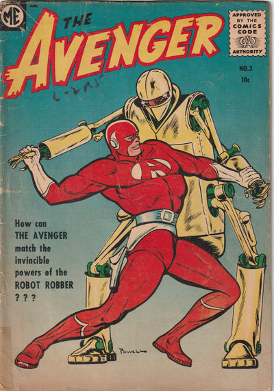 The Avenger #3 (A-1 #133, 1955) - Bob Powell Robot cover & art