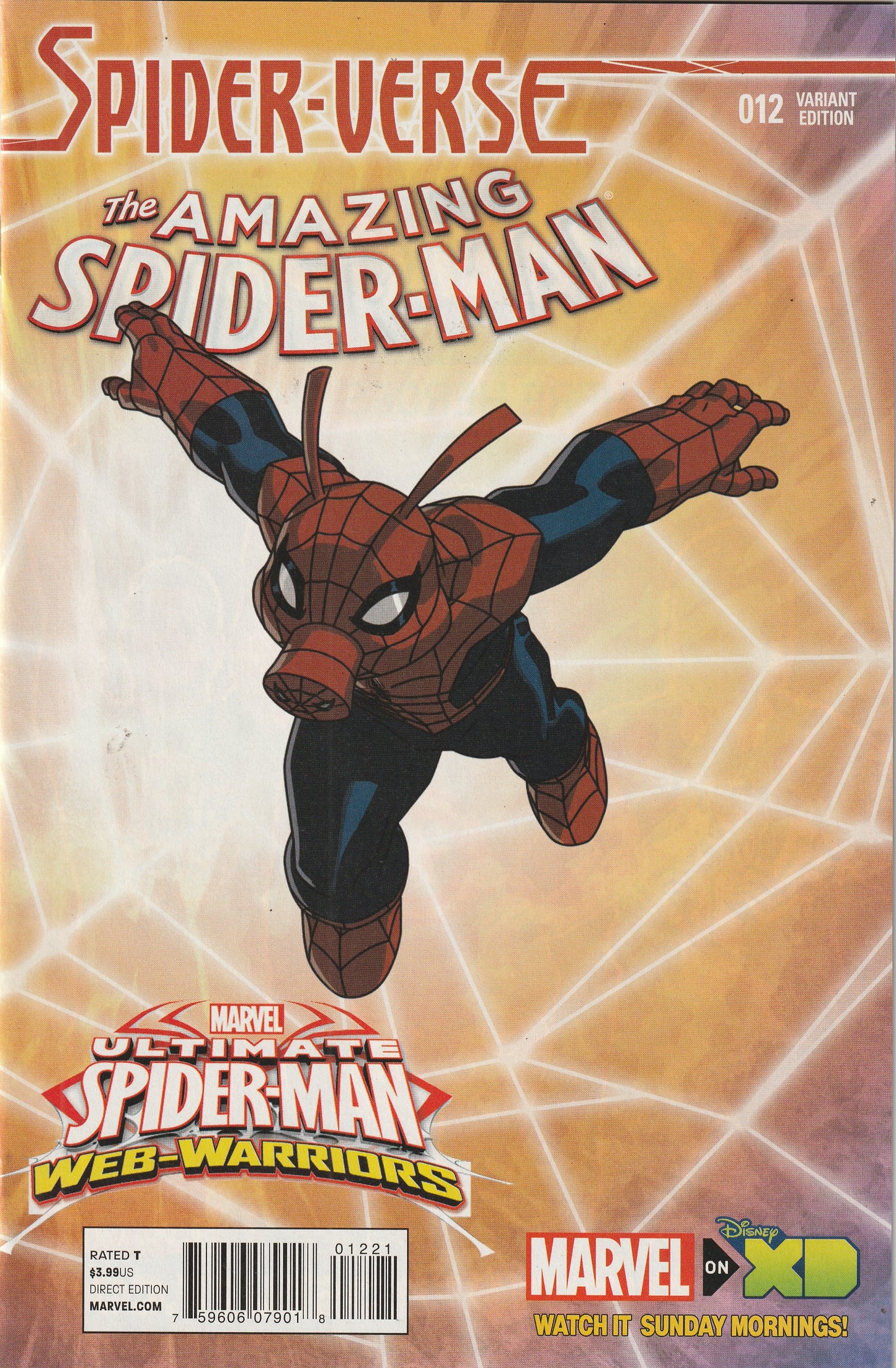 Amazing Spider-Man (Volume 3) #12 (2015) - 1st Appearance of Leopardon, Jeff Wamester Marvel Animation Spider-Verse Variant Cover, Raio 1:10