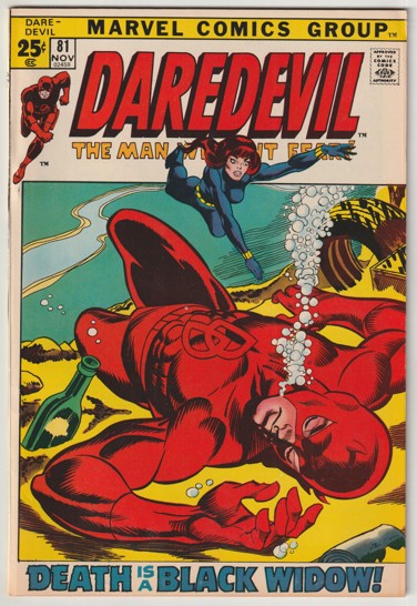 Daredevil #81 (1971) - 1st Appearance of Black Widow in Daredevil