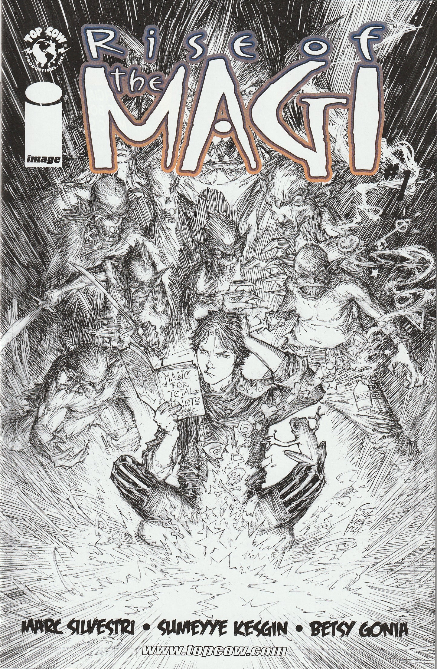 Rise of the Magi #1 (2014) - Marc Silvestri Black & White Variant Cover. Limited 1 for 10.