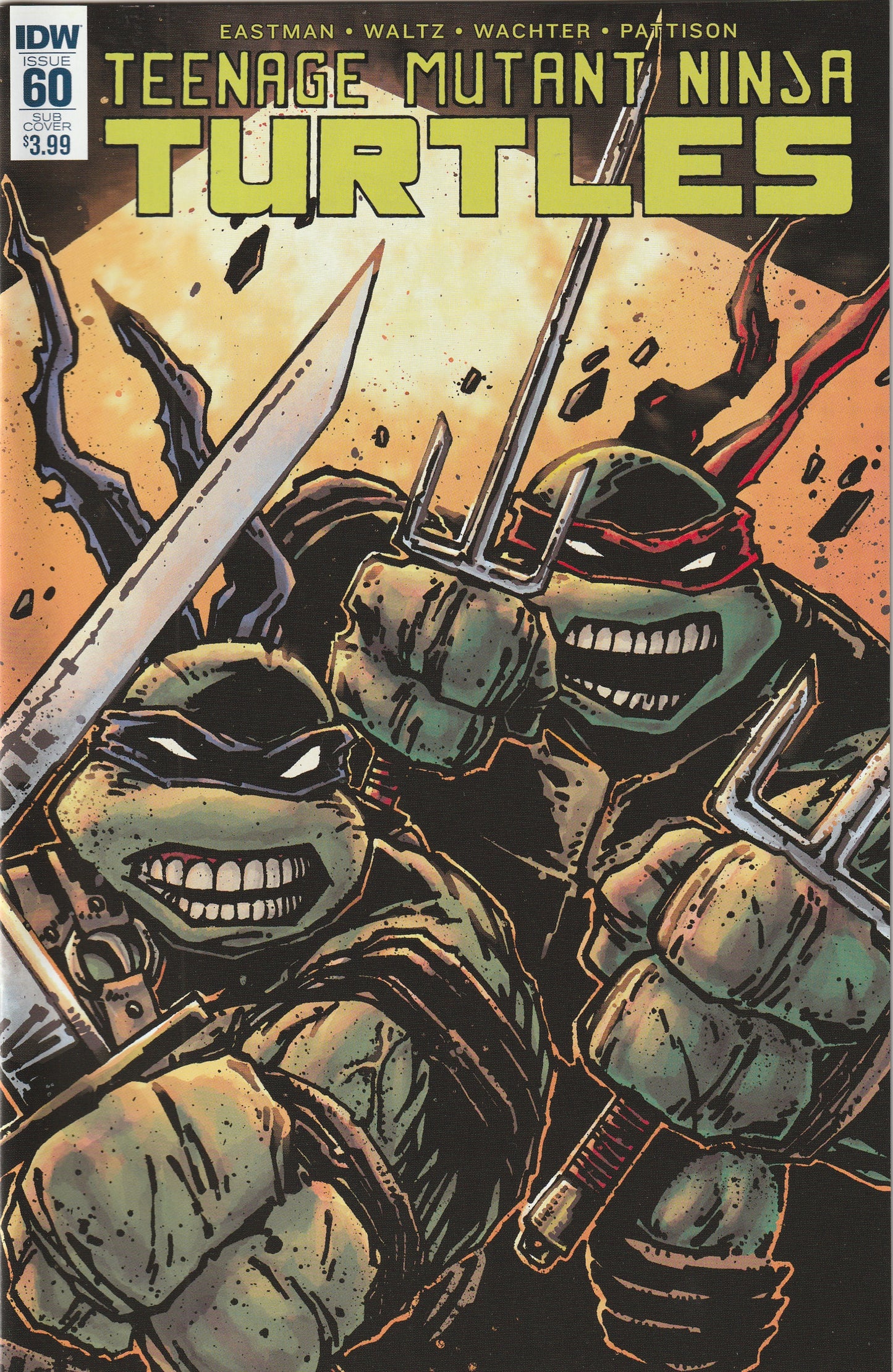 Teenage Mutant Ninja Turtles #60 (2016) - Kevin Eastman Subscription Variant Cover