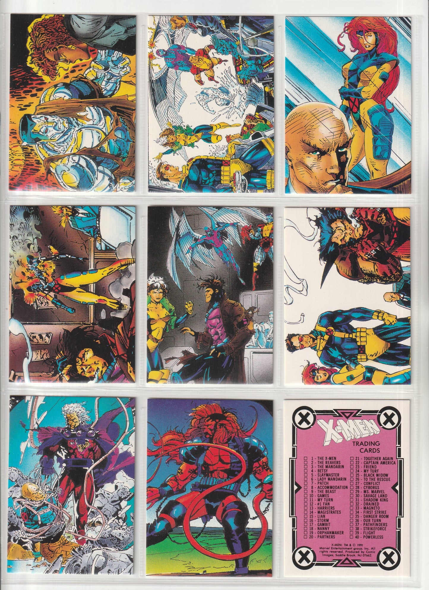 1991 Comic Images X-Men - Complete base set