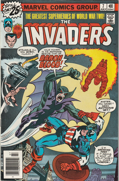 The Invaders #7 (1976) - 1st Appearance of Lady Jacqueline Falsworth Crichton, Baron Blood and Union Jack