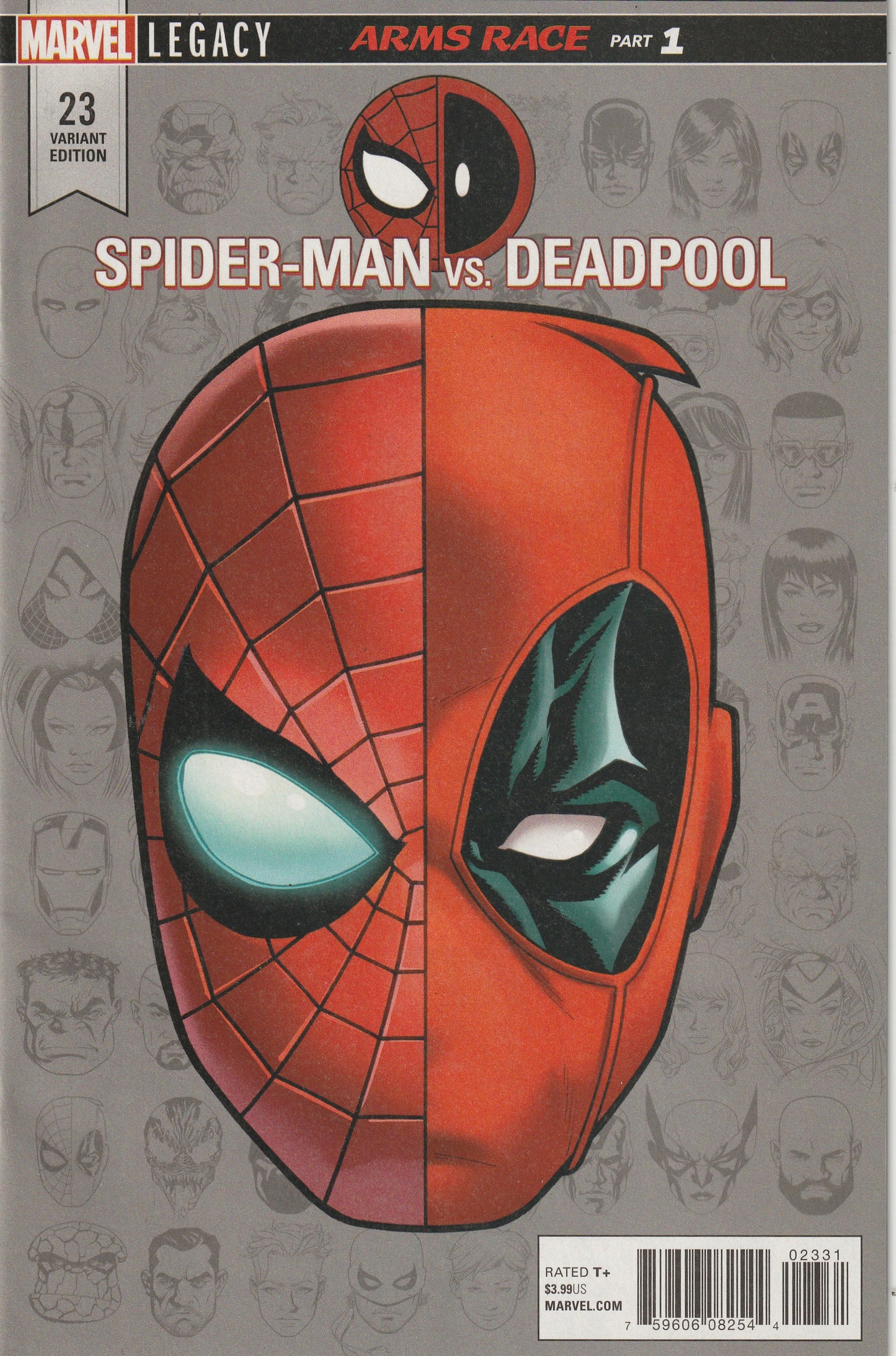 Spider-Man/Deadpool #23 (2018) - 1:10 Mike McKone Legacy Headshot Variant Cover