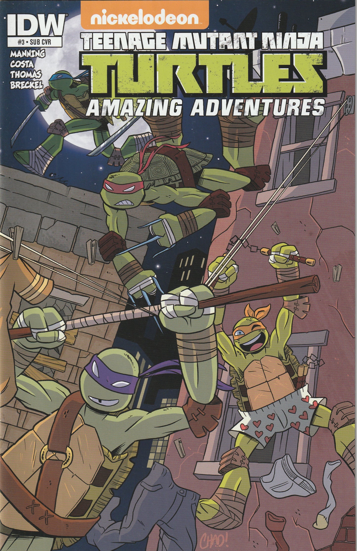 Teenage Mutant Ninja Turtles Amazing Adventures  #3 (2015) - Chad Thomas Subscription Variant Cover